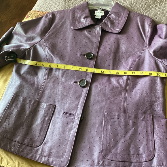 Chico’s Purple Leather jacket - Picture 8 of 8
